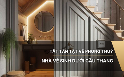 Tất tần tật về phong thuỷ nhà vệ sinh dưới cầu thang