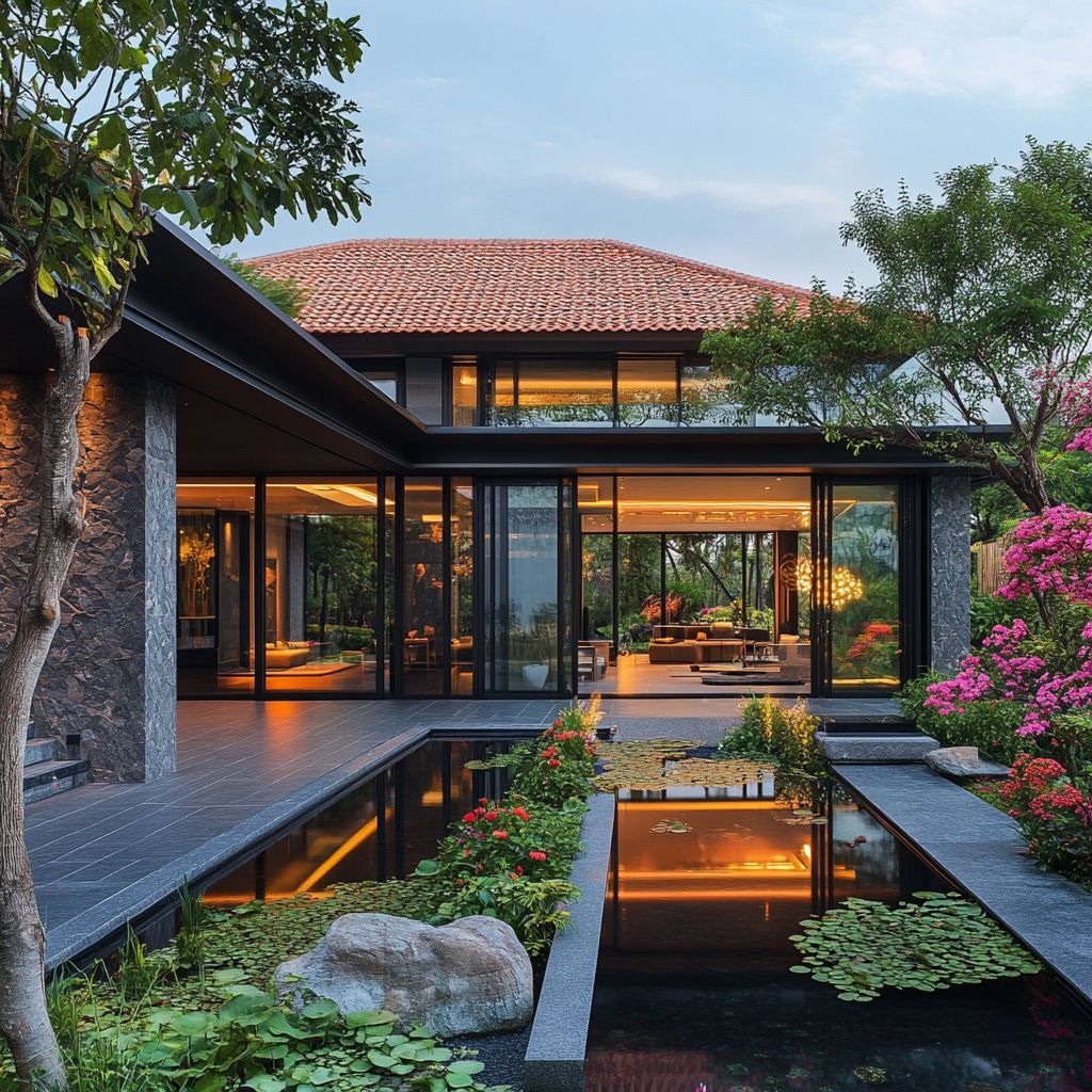 Không gian biệt thự phong cách nhiệt đới