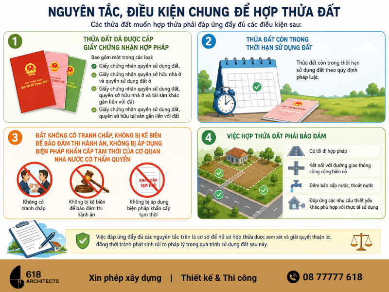 Điều kiện để được hợp thửa đất theo quy định mới nhất