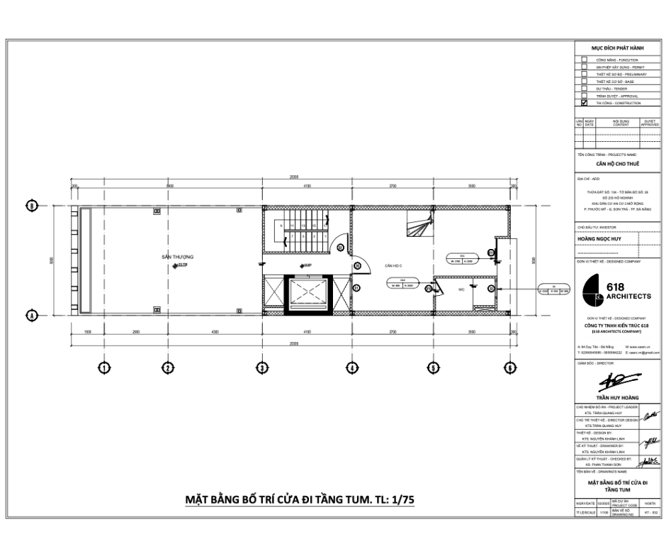 Dự án từ 4 đến 6 tầng cần tối ưu công năng và lối đi hợp lý.