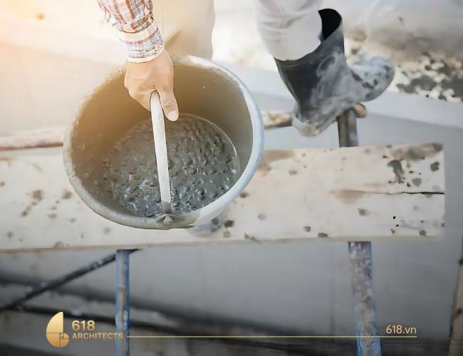 Hỗn hợp bê tông cần có đột sệt đạt chuẩn
