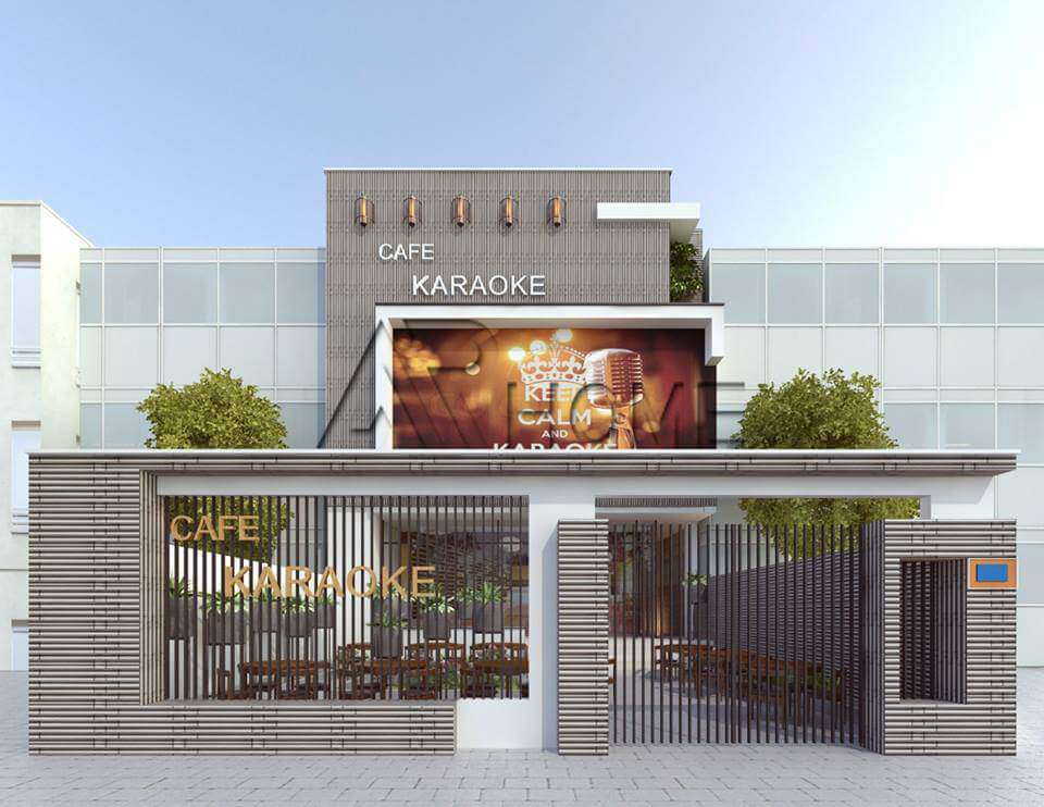 Mẫu thiết kế nhà ở kết hợp kinh doanh cafe hoặc karaoke