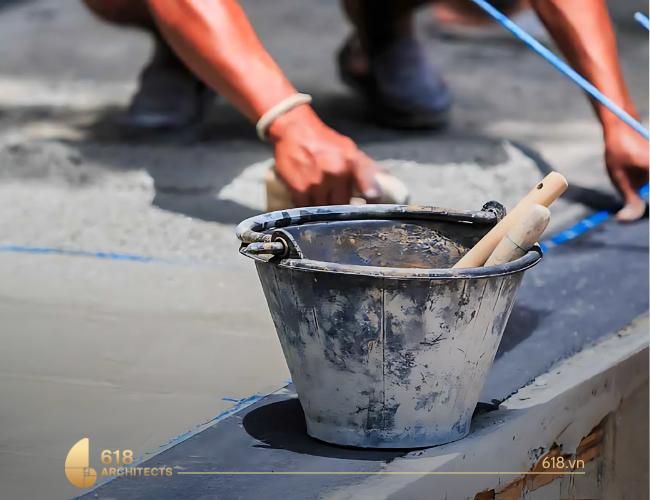 Sau khi thi công, bê tông cần được bảo dưỡng đúng cách