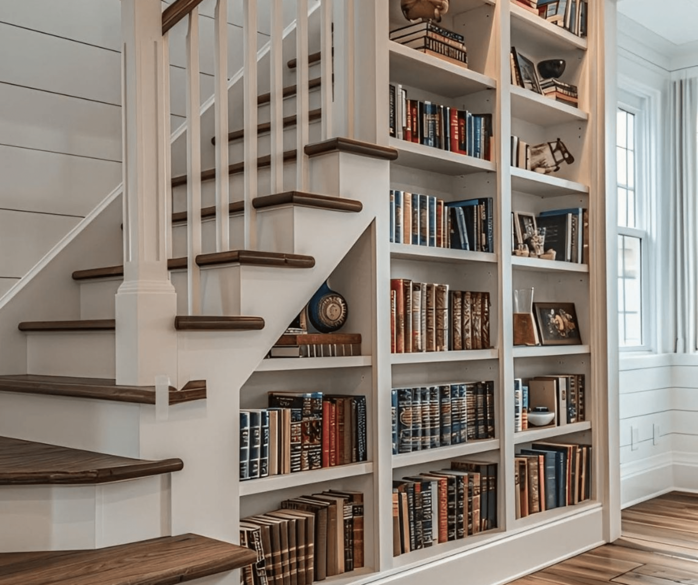 Bố trí kệ sách gọn gàng