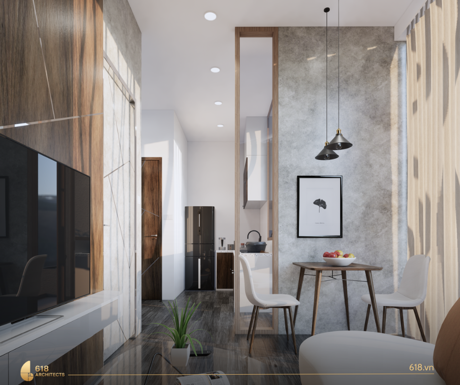 Thiết kế liên thông giúp tối ưu diện tích mà vẫn đảm bảo đầy đủ công năng sử dụng.