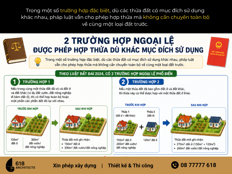 2 trường hợp ngoại lệ vẫn được phép hợp thửa
