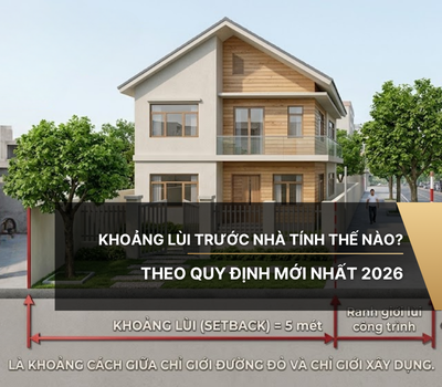 Khoảng lùi trước nhà được tính như thế nào?
